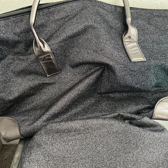 Dark Gray Glittery Large Overnight Bag with small matching clutch - Picture 5 of 13